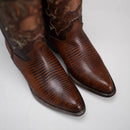 MEN'S 913 LIZARD TRIBUTE BROWN J TOE COWBOY BOOT-3