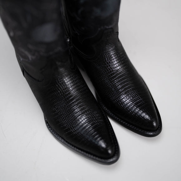 MEN'S  913 LIZARD TRIBUTE BLACK J TOE COWBOY BOOT