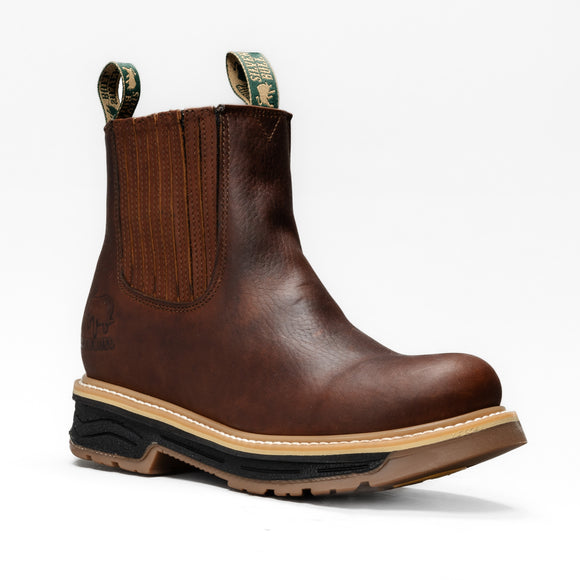 MEN'S 6" FORCE SB2160 OCRE CHELSEA  WORK BOOT FULL GRAIN LEATHER - 0