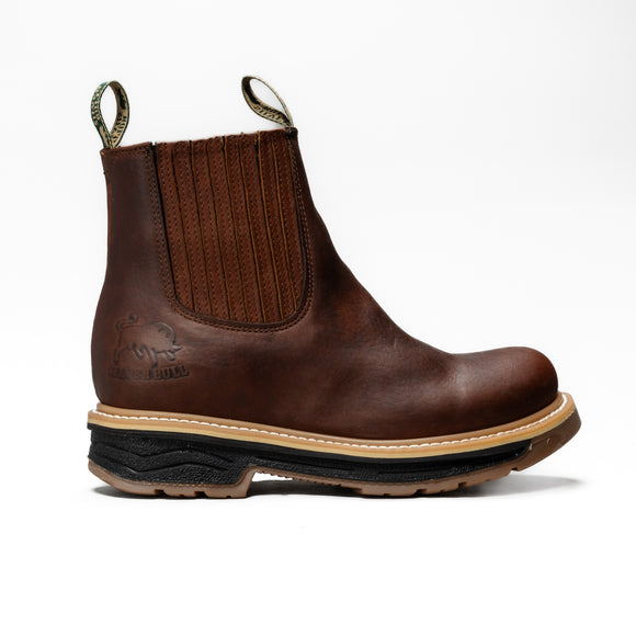 MEN'S 6" FORCE SB2160 OCRE CHELSEA  WORK BOOT FULL GRAIN LEATHER