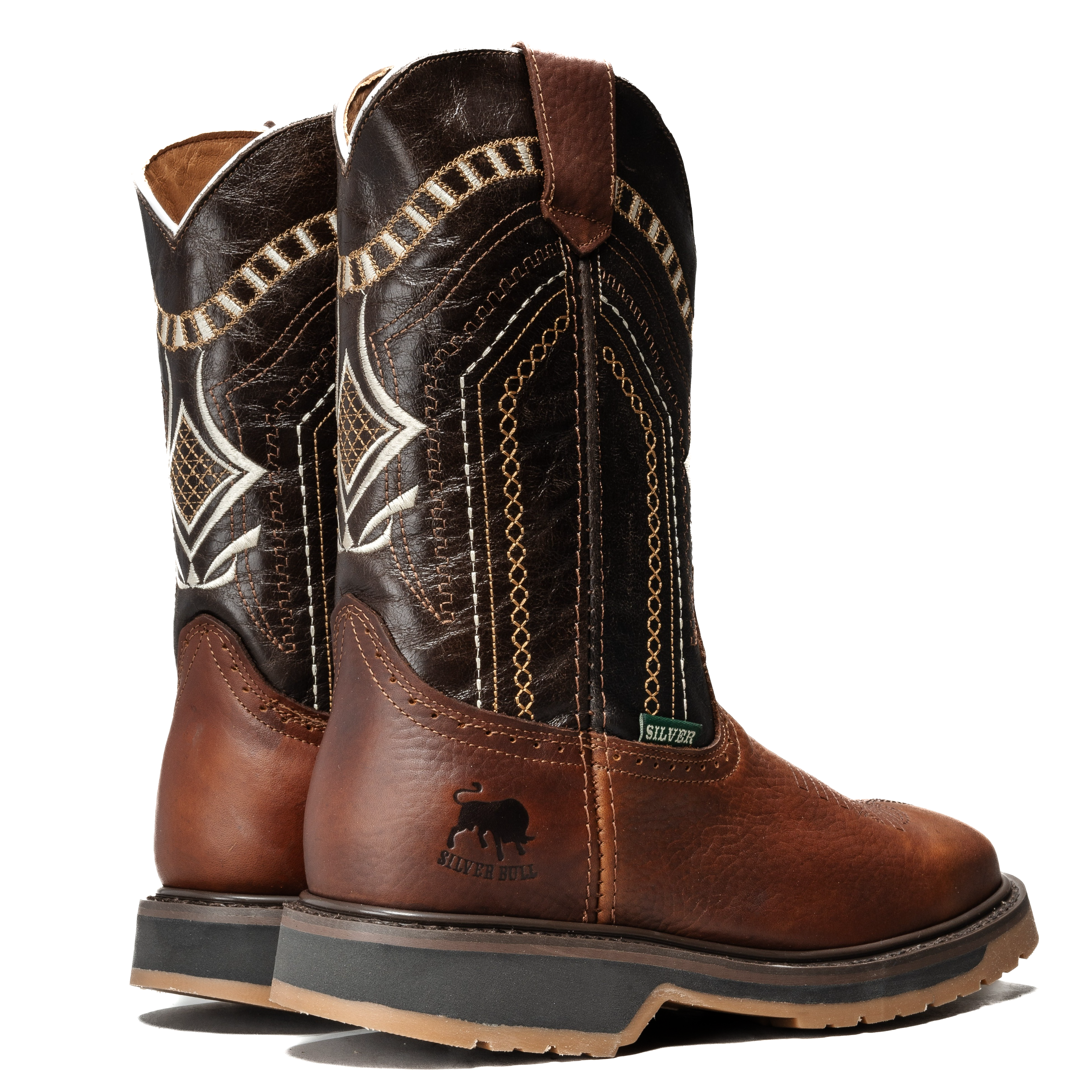 MEN'S WORK BOOTS SB5002 SQUARE TOE RUSTIC BROWN PULL ON ROPPER BOOTS - 0