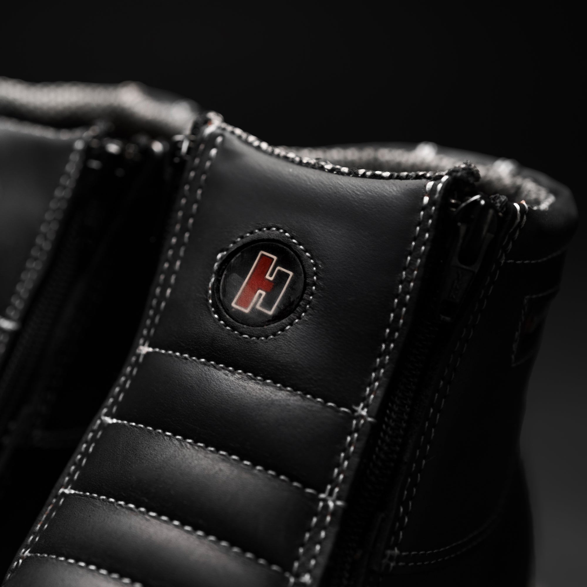 HM 330 BLACK, Prime Leather, Breathable Lining, Light Weight PU Sole, Short Boots 6" Double Zipper.