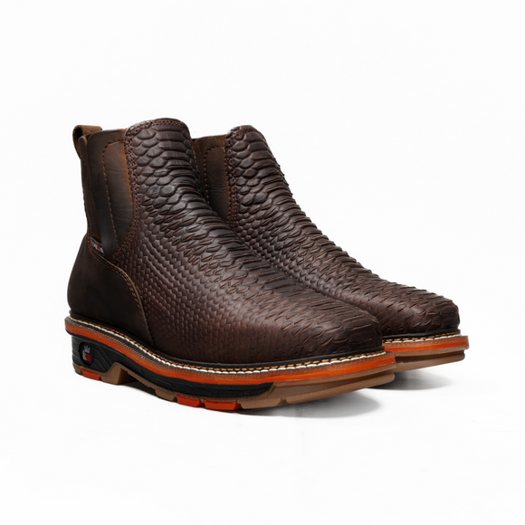 MEN'S VENOM 6" ANKLE WORK BOOTS SOFT TOE SQUARE TOE LIGHTWEIGHT CONSTRUCTION WELT