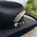 Pluma de Metal Para Sombrero Vaquero