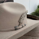 Pluma de Metal Para Sombrero Vaquero