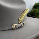 Pluma de Metal Para Sombrero Vaquero