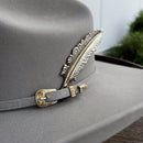 Pluma de Metal Para Sombrero Vaquero