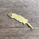 Pluma de Metal Para Sombrero Vaquero