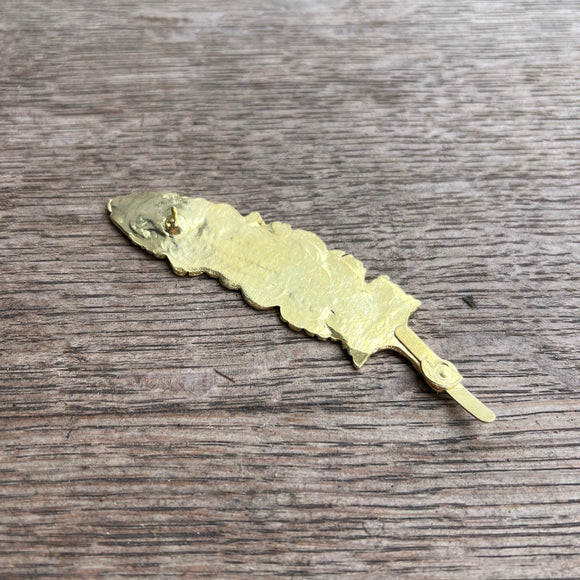 Pluma de Metal Para Sombrero Vaquero