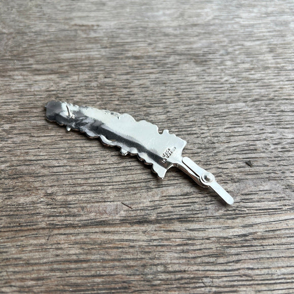 Pluma de Metal Para Sombrero Vaquero