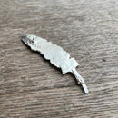 Pluma de Metal Para Sombrero Vaquero