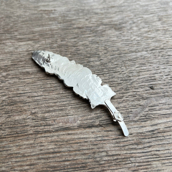 Pluma de Metal Para Sombrero Vaquero