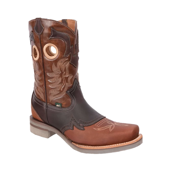 MEN'S 4X4 FORCE SB4035 WESTERN WORK BOOT, SQUARE TOE, HEAVY DUTY SLIP AND OIL RESISTANCE