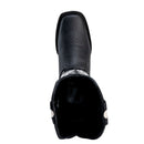 WOMEN’S 1501 BLACK PREMIUM COWBOY BOOTS – SQUARE TOE WESTERN BOOT WITH WHITE EMBROIDERED FLOWERS-5