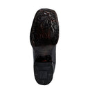 WOMEN’S 1501 BLACK PREMIUM COWBOY BOOTS – SQUARE TOE WESTERN BOOT WITH WHITE EMBROIDERED FLOWERS-6