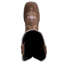 WOMEN’S JAZMIN SAND PREMIUM COWBOY BOOTS – EMBROIDERED SQUARE TOE WESTERN BOOT BUNDLE BELT-7