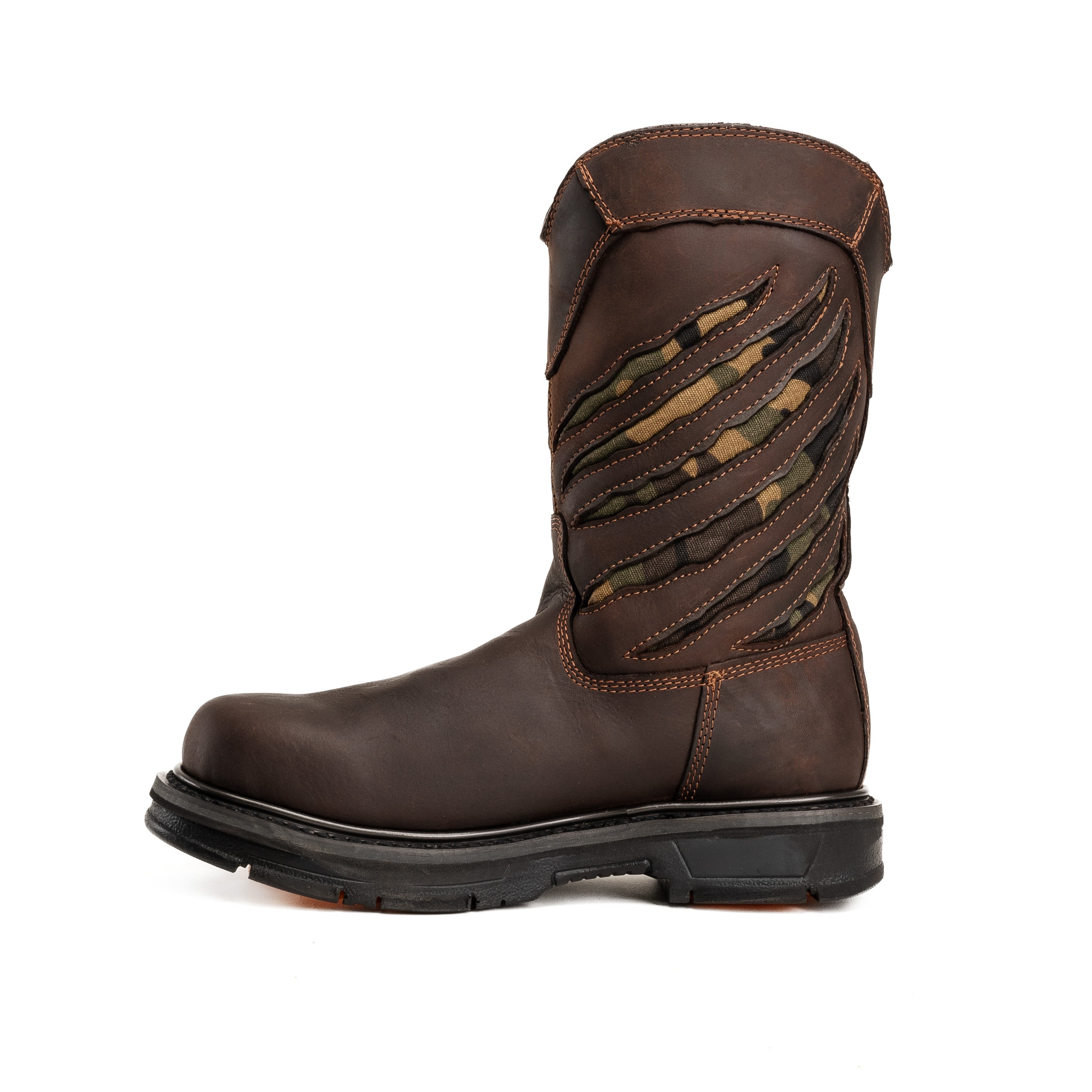 KW222 Predator 8" Work Boot Brown Dual Density Polyurethane Rubber Sole Oil and Slip Resistent Antifatigue Insole Flexibility and Comfort Work Boot