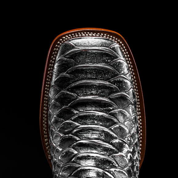 MEN'S RODEO WESTERN BOOTS VIPER PYTHON SQUARE TOE COWBOY BOOT