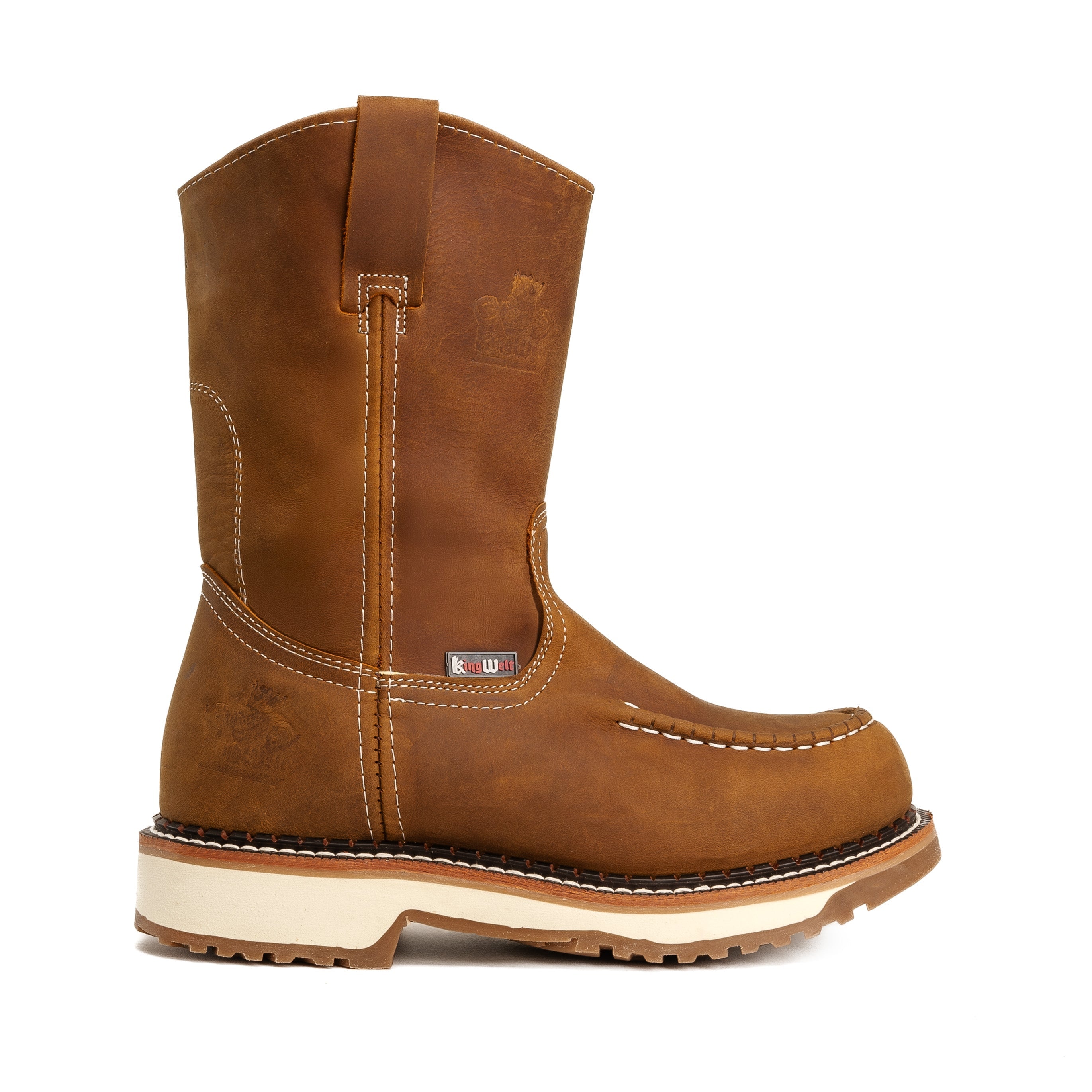 LASSO 11' Tan, Pull Up Soft Toe Lightweight Work Boot