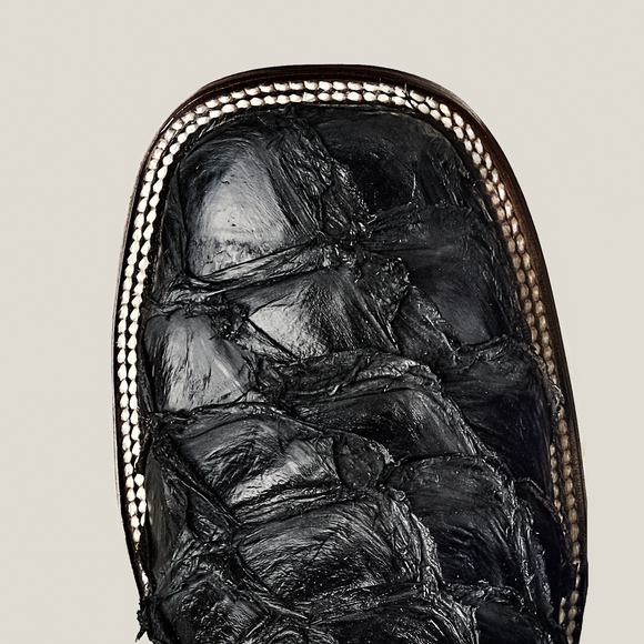 MEN'S 761 EXOTIC PIRARUCU FISH BOOTS WESTERN BOOT SQUARE TOE COWBOY BOOT - 0