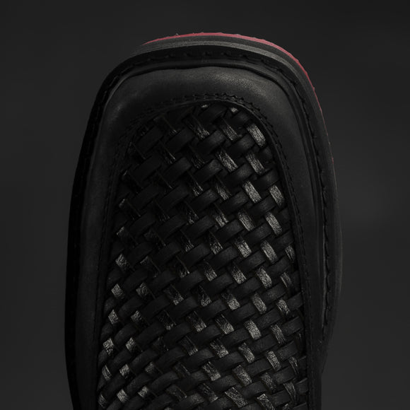 CF16 MEN'S SQUARE TOE COWBOY BOOTS BROWN PETATILLO LEATHER WITH DOBBLE ZIPPER