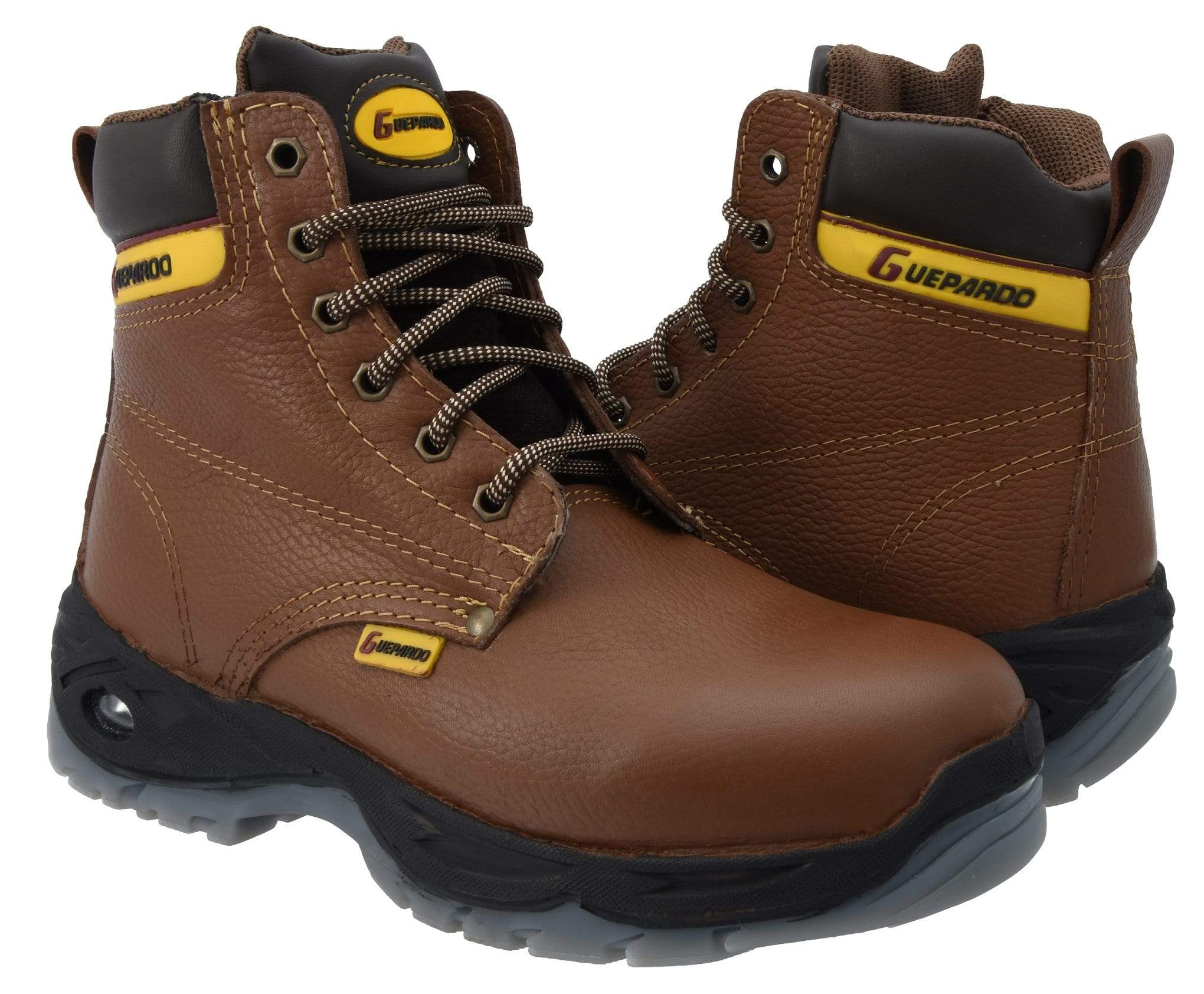 NDP-1944 BROWN 6"  Mens Soft Toe Work Boots, Extremelly Comfortable Durable Proveed, Oil Slip Resistent, Polyurethane Insole Work Short Work Boots Polyurethane Sole - 0