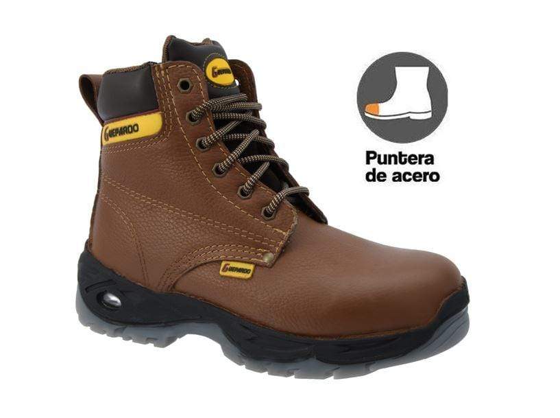 NDP-0503 BROWN Work Boots for Men 6" , Steel Toe. Heavy Duty Soft Comfortable and Resistant Work Boots, Goodyear Welt, Full Grain Shoes