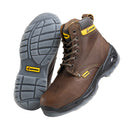 MEN'S FORCE 6" NDP-1944 BROWN SOFT TOE OIL SLIP RESISTENTE POLYURETHANE INSOLE WORK BOOTS-3