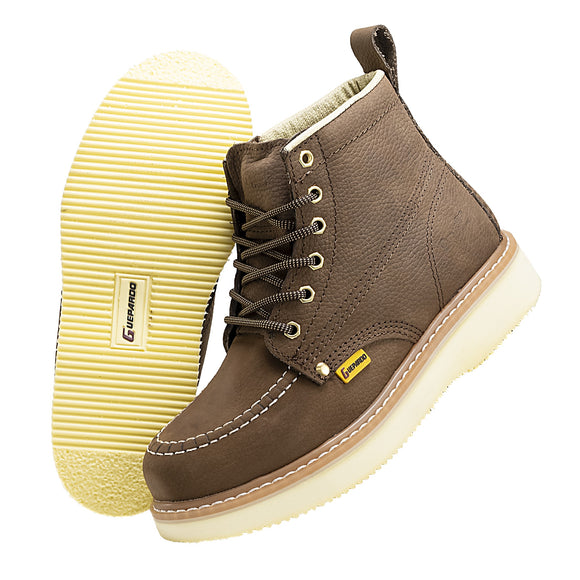 MEN'S 6" FORCE NDP41 -STONE  SOFT WEDGE SOLE GOODYEAR WELT CONSTRUCTION SOFT TOE