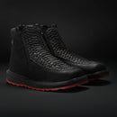 CF16 MEN'S SQUARE TOE COWBOY BOOTS BROWN PYTHON LEATHER WITH DOBBLE ZIPPER-5