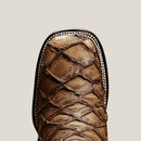 MEN'S 761 EXOTIC PIRARUCU FISH BOOTS WESTERN BOOT SQUARE TOE COWBOY BOOT-14