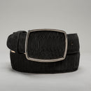 MEN'S BLACK WESTERN BOOT VIPER PYTHON SQUARE TOE COWBOY BOOTS WITH BELT BUNDLE-7