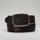 MEN'S WESTERN BOOTS VIPER LAVA PYTHON SQUARE TOE COWBOY BOOTS WITH BELT BUNDLE-4