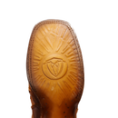 MEN’S HONEY PIRARUCU MONSTER FISH COWBOY BOOTS – SQUARE TOE PREMIUM FULL GRAIN LEATHER-6