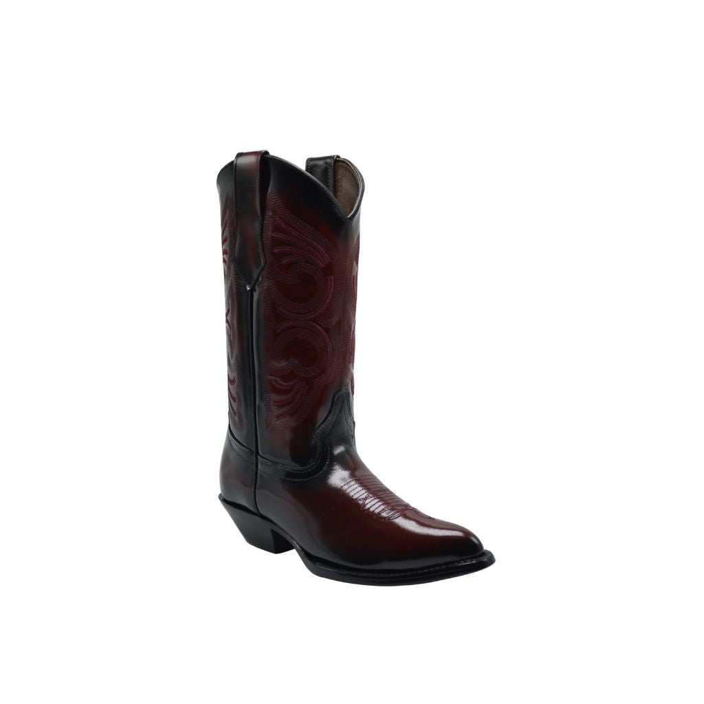 900C BLACK CHERRY  J Toe Burnished  Men's Western Boots, Cowboy boots in Genuine Prime Leather