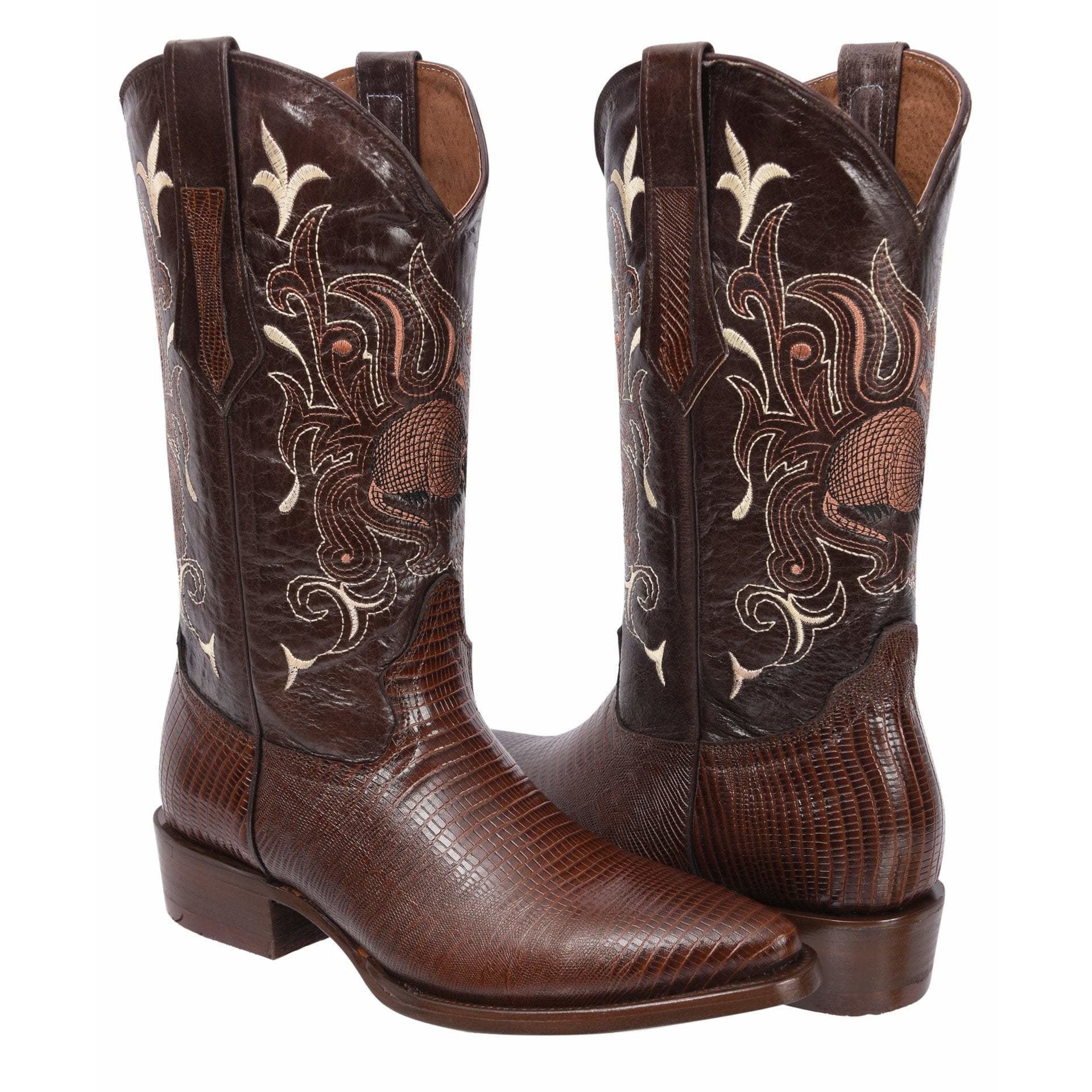 JB 913 HONEY Men's Western Boots: J Toe Cowboy Boots in Lizard tribute Leather Classic Men's Boots