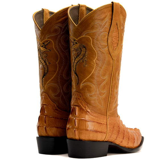 904 BUTTERCUP MEN'S WESTERN BOOTS PRINT LEATHER J TOE CAYMAN COWBOY BOOTS