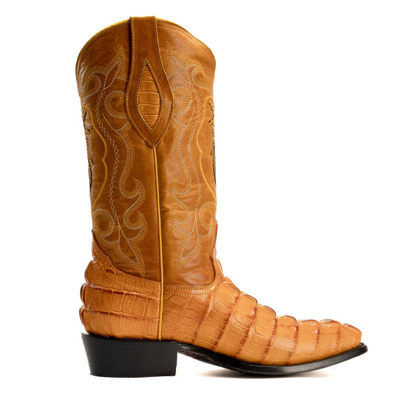 904 BUTTERCUP MEN'S WESTERN BOOTS PRINT LEATHER J TOE CAYMAN COWBOY BOOTS