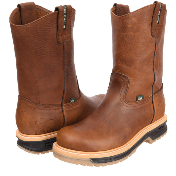 RANCH FORCE SB2060 OCRE DUAL DENSITY OUTSOLE PULL ON LEATHER SLIP RESISTANT