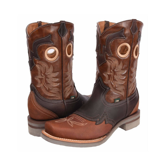 MEN'S 4X4 FORCE SB4035 WESTERN WORK BOOT, SQUARE TOE, HEAVY DUTY SLIP AND OIL RESISTANCE